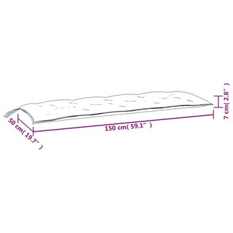 Tuinbankkussen 150x50x7 cm oxford stof rood 7