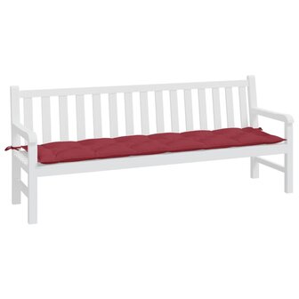 Tuinbankkussen 200x50x7 cm oxford stof wijnrood 3