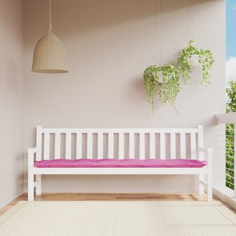 Tuinbankkussen 200x50x7 cm stof roze 1