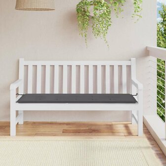 Tuinbankkussen 150x50x3 cm oxford stof antracietkleurig 1