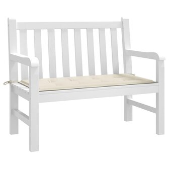 Tuinbankkussen 100x50x3 cm oxford stof cr&amp;egrave;mekleurig 3