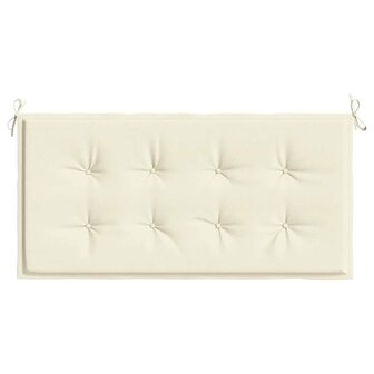 Tuinbankkussen 120x50x3 cm oxford stof cr&amp;egrave;mekleurig 4