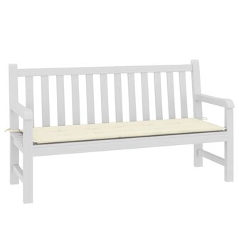 Tuinbankkussen 150x50x3 cm oxford stof cr&amp;egrave;mekleurig 3