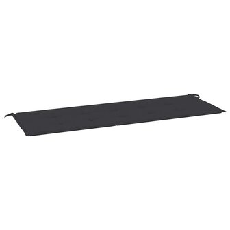 Tuinbankkussen 150x50x3 cm oxford stof zwart 2