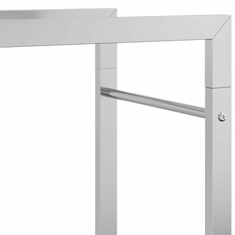 Haardhoutrek 80x28x86 cm roestvrij staal 9