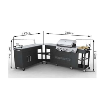 Buitenkeuken Missouri 4 branders 6