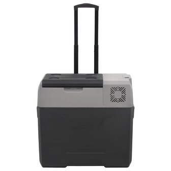 Koelbox met wielen en handvat 40 L polypropeen zwart en grijs 3