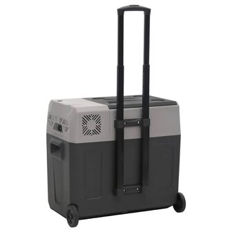 Koelbox met wielen en handvat 40 L polypropeen zwart en grijs 4