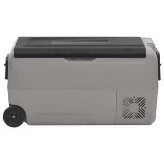 Koelbox met wielen en handvat 50 L polypropeen zwart en grijs 3