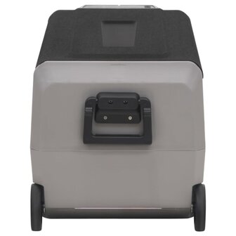 Koelbox met wielen en handvat 50 L polypropeen zwart en grijs 4