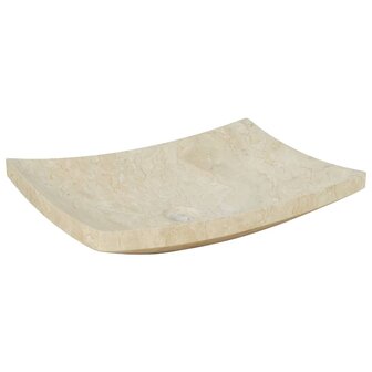 Gootsteen 50x35x12 cm marmer cr&amp;egrave;me 2