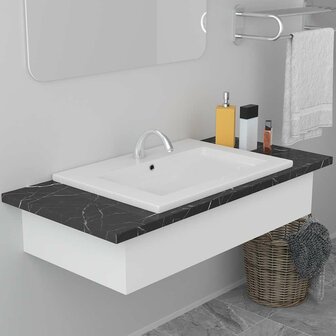 Inbouwwastafel 61x39,5x18,5 cm keramiek wit 1