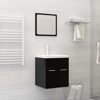 Inbouwwastafel met kraan 42x39x18 cm keramiek wit 1