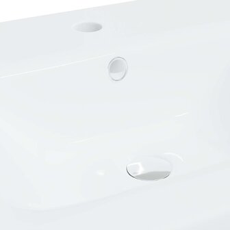 Inbouwwastafel met kraan 42x39x18 cm keramiek wit 9