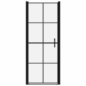 Douchedeur 91x195 cm gehard glas zwart 3