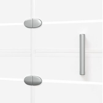 Douchewand inklapbaar 120x140 cm ESG wit 6