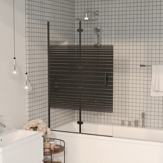 Douchewand inklapbaar 80x140 cm zwart 1