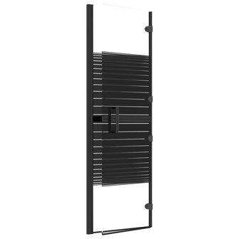 Douchewand inklapbaar 80x140 cm zwart 5