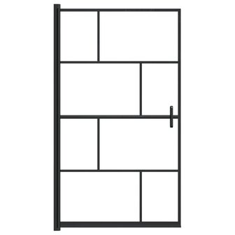 Douchewand 80x140 cm ESG zwart 3