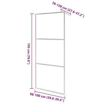 Inloopdouchewand transparant 100x195 cm ESG-glas 7
