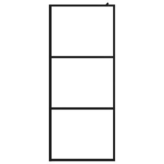 Inloopdouchewand transparant 80x195 cm ESG-glas zwart 3