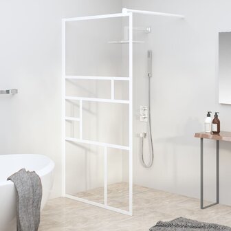Inloopdouchewand 100x195 cm ESG-glas wit 1