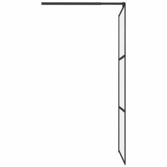 Inloopdouchewand 80x195 cm mat ESG-glas zwart 5