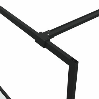 Inloopdouchewand 140x195 cm halfmat ESG-glas zwart 6