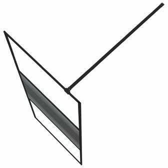 Inloopdouchewand 80x195 cm transparant ESG-glas zwart 5