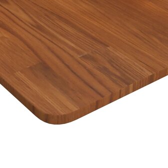 Wastafelblad 80x40x1,5 cm behandeld massief hout donkerbruin 3