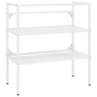 Wastafelframe met inbouwwastafel ijzer wit 3