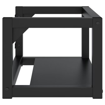 Wastafelframe wandgemonteerd 59x38x31 cm ijzer zwart 4