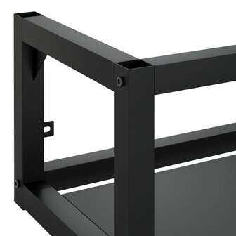 Wastafelframe wandgemonteerd 59x38x31 cm ijzer zwart 6