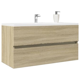 Wastafelkast 90x38,5x45 cm spaanplaat sonoma eikenkleurig 3