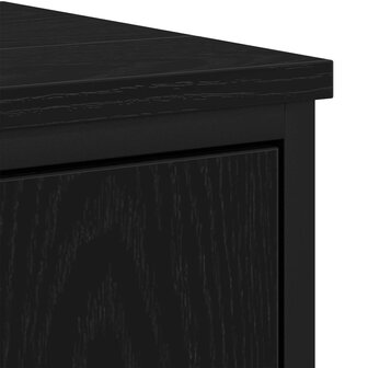 Badkamermeubelset met plank met opslag 2 pcs Zwart Bewerkt hout 9