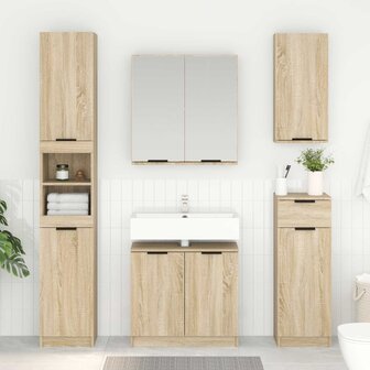 Badkamerkast Sonoma Eiken 64,5 x 33,5 x 59 cm Bewerkt hout 1