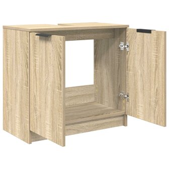 Badkamerkast Sonoma Eiken 64,5 x 33,5 x 59 cm Bewerkt hout 5