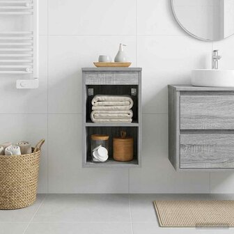 Badkamerkast Tussenin Grijs Sonoma 30 x 35 x 50 cm Bewerkt hout 1