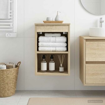 Badkamerkast Tussenin Sonoma Eiken 30 x 41 x 50 cm Bewerkt hout 4