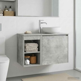 Badkamerkast Tussenin Betongrijs 30 x 44,5 x 50 cm Bewerkt hout 1