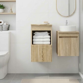 Badkamerkast Sonoma Eiken 30 x 35 x 50 cm Bewerkt hout 1