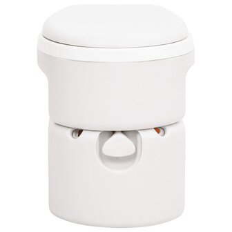 Campingtoilet ge&amp;iuml;ntegreerd 24+17 L HDPE en PP wit 2