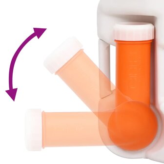 Campingtoilet ge&amp;iuml;ntegreerd 24+17 L HDPE en PP wit 7