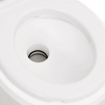Campingtoilet ge&amp;iuml;ntegreerd 24+17 L HDPE en PP wit 9