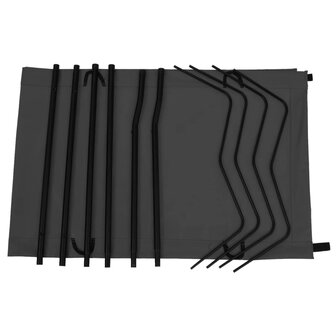 Veldbedden 2 st 180x60x19 cm oxford stof en staal zwart 4