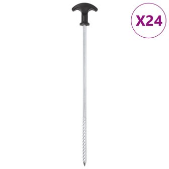 Tentharingen 24 st &amp;Oslash;7 mm 30 cm gegalvaniseerd staal 1