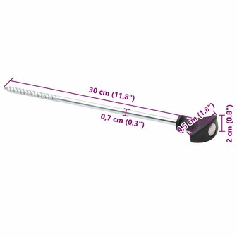 Tentharingen 24 st &amp;Oslash;7 mm 30 cm gegalvaniseerd staal 6