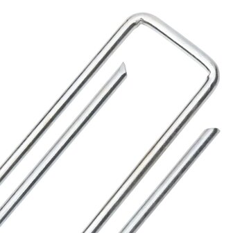 Grondharingen 25 st U-vormig 20x4 cm gegalvaniseerd staal 4