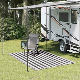 Tenttapijt 200x300 cm antracietkleurig en wit 1