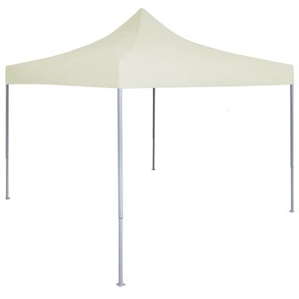 Partytent professioneel inklapbaar 2x2 m staal cr&amp;egrave;me 1